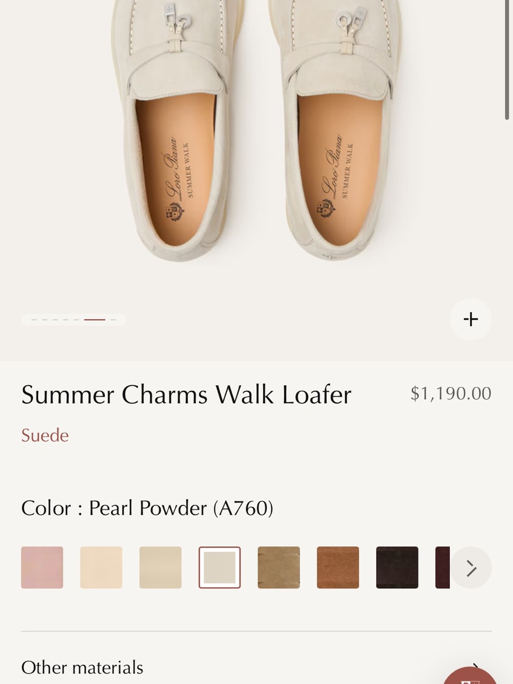 Loro Piana Pearl Powder Suede Loafers